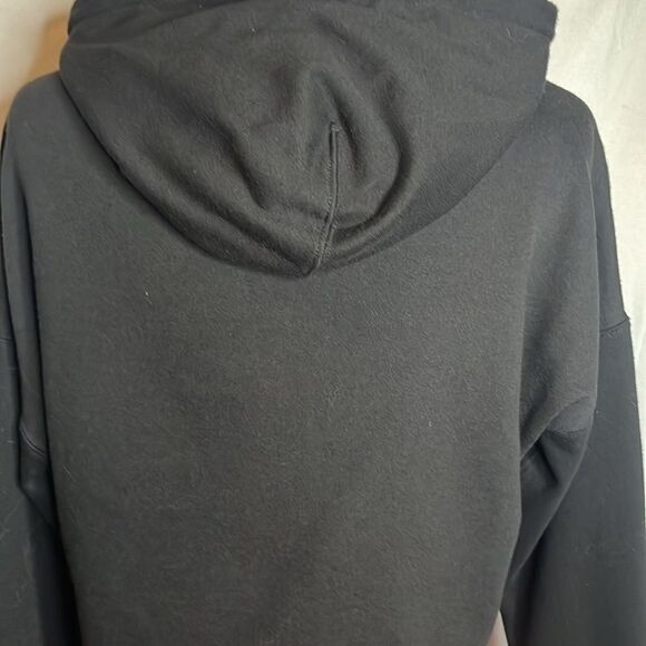 XS136 Calvin Klein logo crop hoodie with raw hem - Picture 6 of 8